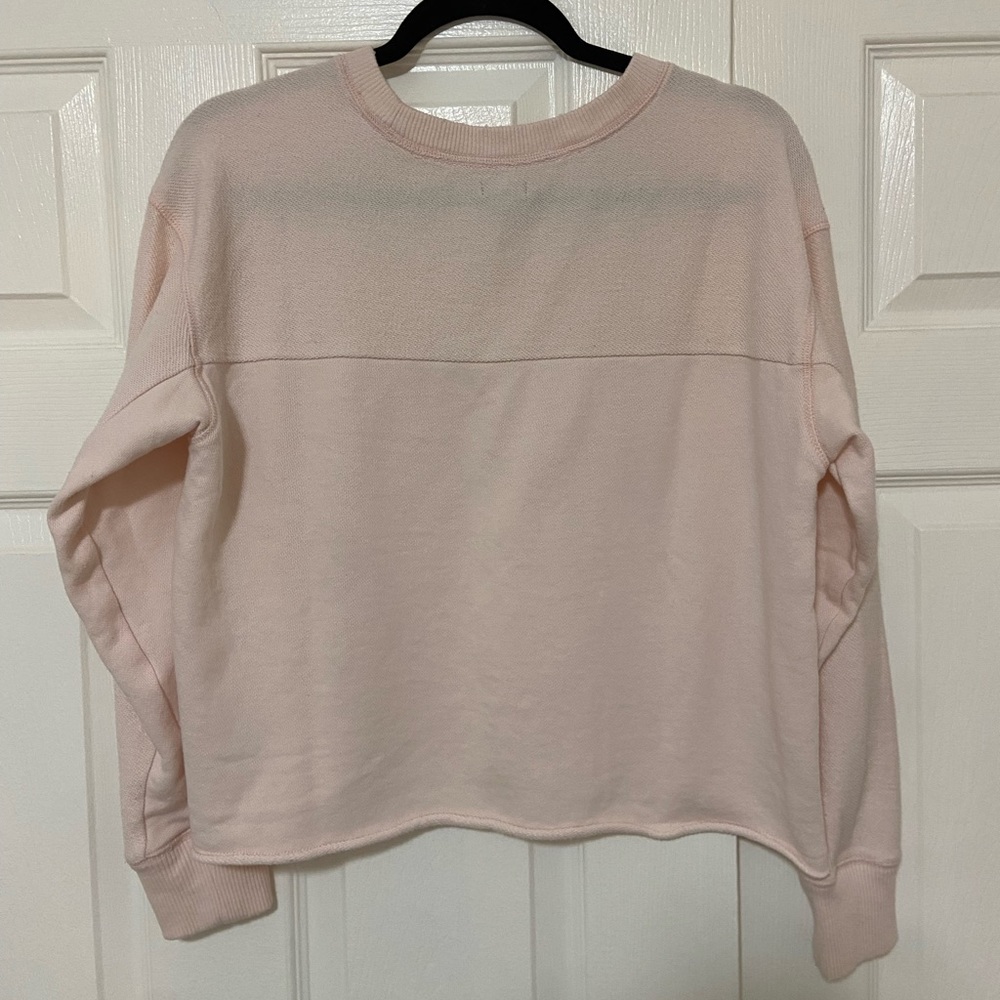 Aerie Oversized Light Pink Cropped Sweater - Picture 4 of 5